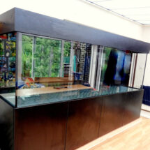 Marine Aquarium 96x30x24 Modern Cabinet Design in Black Ash